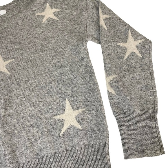 Magaschoni 100% Cashmere Star Knit Gray Sweater Medium - Picture 7 of 10